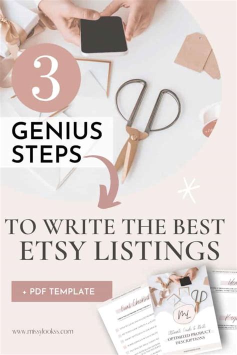 Etsy Product Descriptions Best Tips Ultimate Listing Template