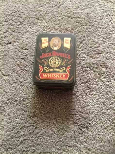 VINTAGE JACK DANIELS Old No 7 Whiskey Tin Box Made In England 3 86