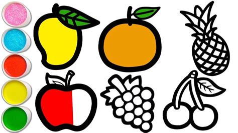 Easy Fruits Drawing L Tasty Fruit Drawing L How To Draw Fruits L