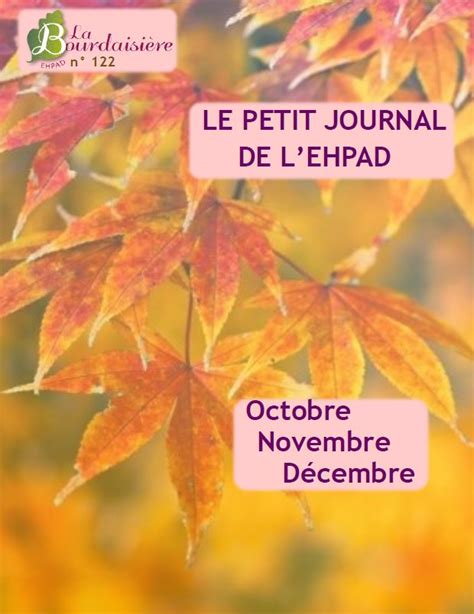 Programme de la semaine EHPAD La Bourdaisière Montlouis sur Loire