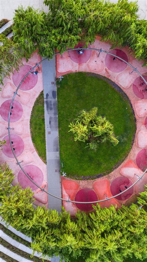 View From Top Of The Gardens Of The Biblioteca Degli Alberi Park Milan