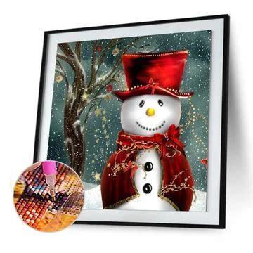 Christmas Snowman Full Round Drill Diamond Painting