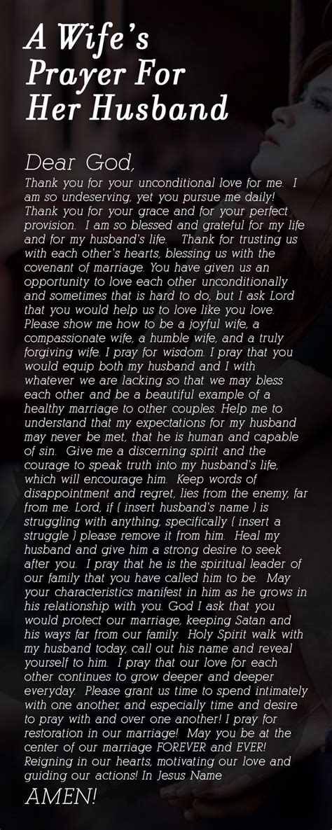 A Wifes Prayer For Her Husband Marriage After God Prayer For Wife