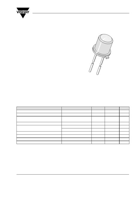 Tsts Datasheet Pages Vishay Gaas Ir Emitting Diodes In