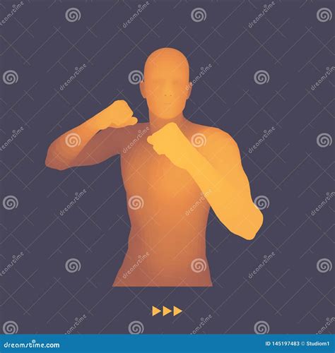 Boxeador Modelo 3D Del Hombre Cuerpo Humano S Mbolo Del Deporte