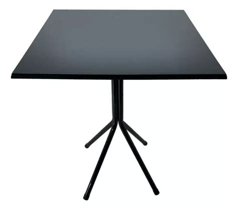 Mesa Bistr Cm C Tampo Quadrado Preto Cm Bar Padaria Frete Gr Tis