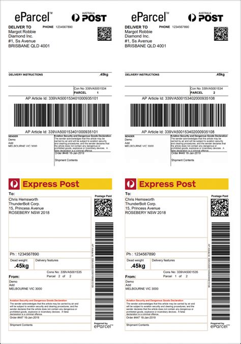 How To Print Multiple Australia Post Labels On A Sticker Sheet Using