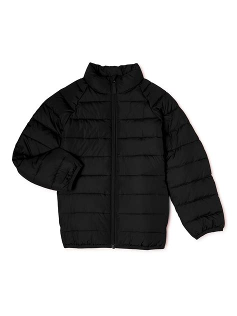 Wonder Nation Girls Lightweight Puffer Jacket Sizes 4 18 And Plus