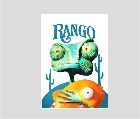 Quadro Filme Rango Faroeste Cowboy Animação Camaleão Cinema