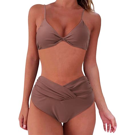 Kamemi Bikini Set Women S High Cut String Bikini Set Swimsuits Bathing