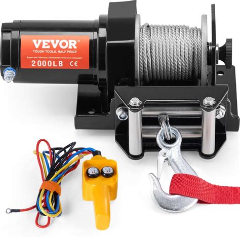 VEVOR Electric Winch 2000 Lb Line Pull Capacity 12V DC ATV UTV Winch