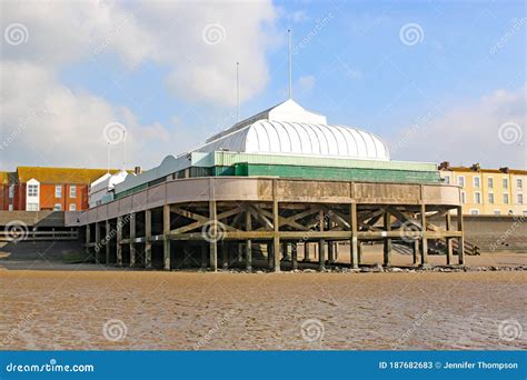 Burnham on Sea Pier, Somerset from the Beach Stock Image - Image of ...