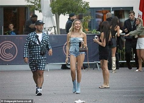 Towie S Ella Rae Wise Puts On A Leggy Display In Denim Hot Pants As She Leaves A Club In North