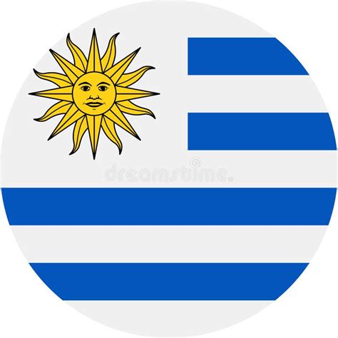 Uruguay Flag Round Icon Stock Illustrations Uruguay Flag Round