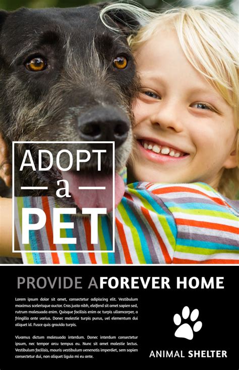 Simple Pet Adoption Poster Template Mycreativeshop