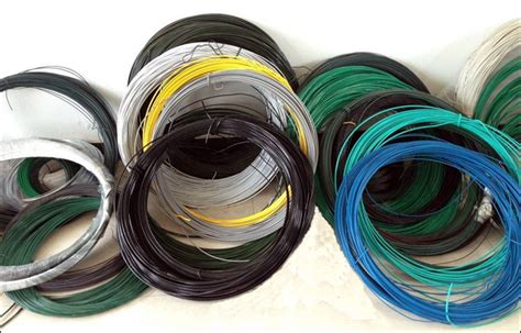 PVC Coated Iron Wire In Green Brown White Black