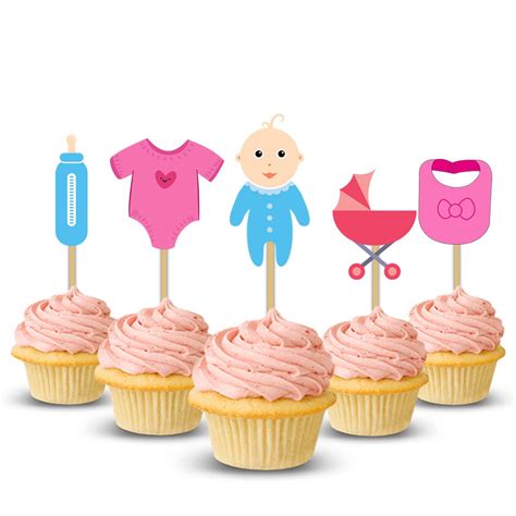 Buy Party Propz Baby Shower Cup Cake Topper (Set of 14) / Baby Shower ...