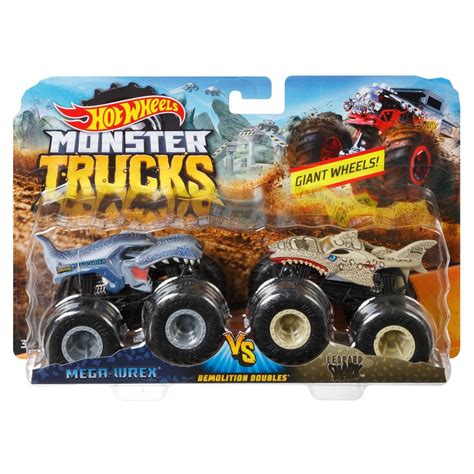 Jual Hot Wheels Monster Trucks Demolition Doubles Mega Wrex Vs Leopard Shark Shopee Indonesia