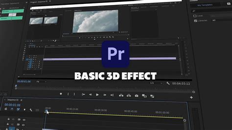 تحريك مشهد بطريقة ثلاثية الابعاد في ادوبي بريمير Basic 3D Effect In