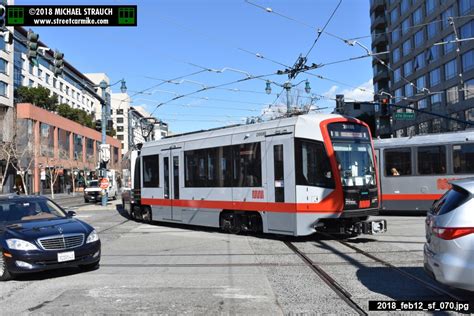 San Francisco Municipal Railway Siemens S200 Lrv4 Streetcars No 2001