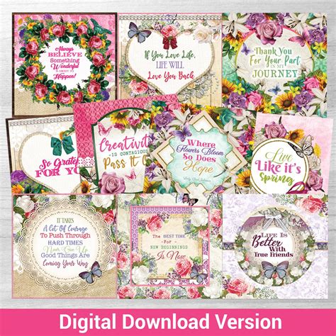 Life Quotes Cards Made Easy Toppers Digital Download for 1st August show