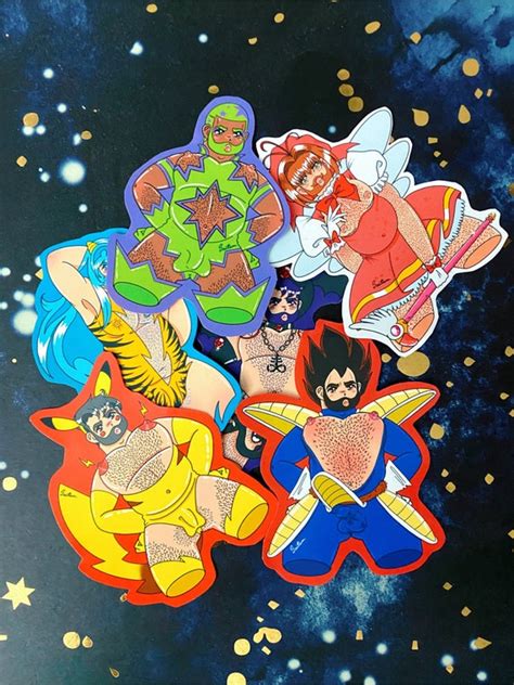 Anime Bara Gay Bear Vinyl Stickers Etsy