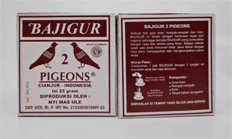 Bajigur Drink Powder 2 Pigeons From Cianjur Indonesia 25g - Toko Indonesia