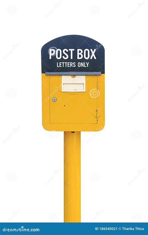 Yellow Mail Box Stock Image Image Of Collection Design 186540021