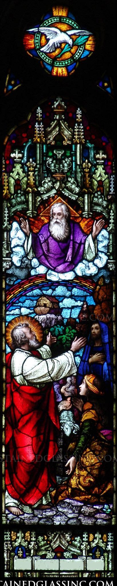 "Noah" Religious Stained Glass Window