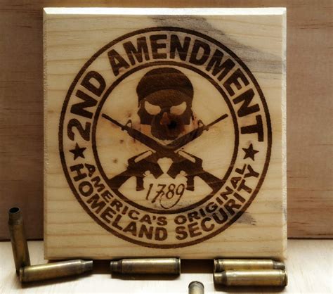 2nd Amendment Wood Sign Laser Engraved Wood Burned Etsy