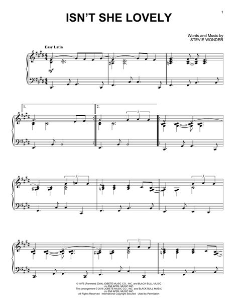 Isn't She Lovely | Sheet Music Direct