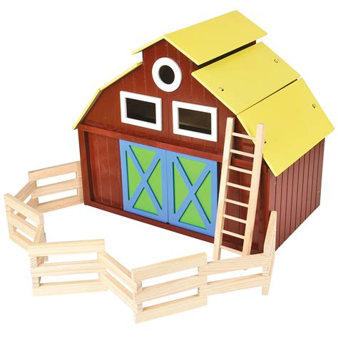 Big Wooden Barn Playset for Kids | Imaginative Farm Play | Ages 3+