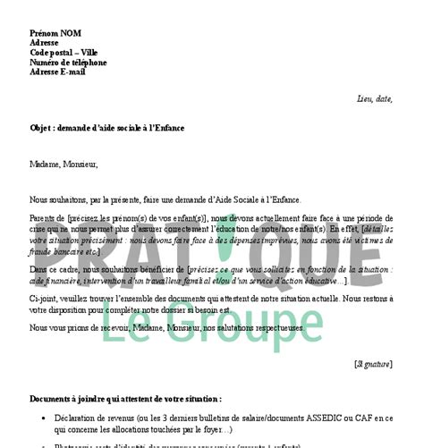 Lettre Type Pour Une Demande De Bourse Financial Report