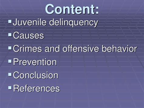 Ppt Juvenile Delinquency Powerpoint Presentation Free Download Id