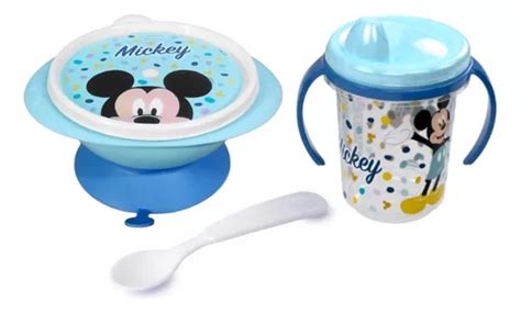 Kit Papinha Pratinho Ventosa E Caneca Al A Do Mickey Mercadolivre