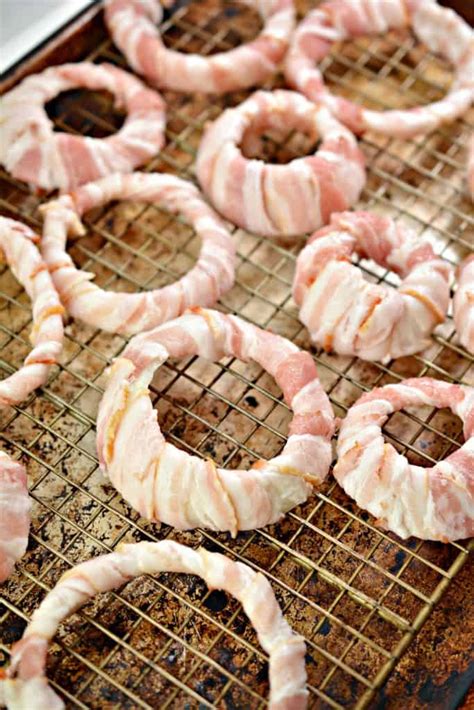 Keto Bacon Wrapped Onion Rings Easy Keto Snack Or Appetizer