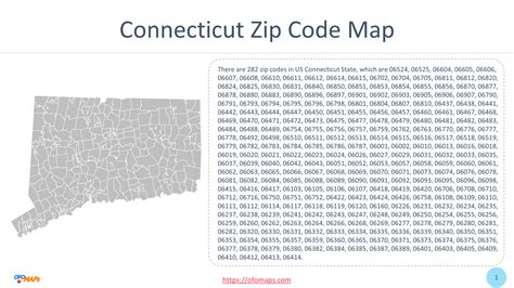 Connecticut Zip Code Map Printable