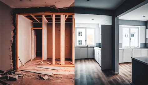 Premium Photo Before And After Of Modern Kitchen Apartment Room In