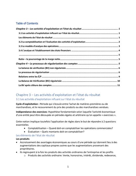 Note de cours de comptabilité chap 3 et 4 Table of Contents Chapitre