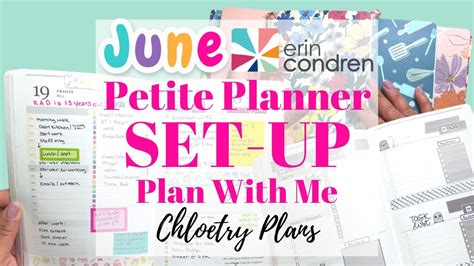 NEW Erin Condren Petite Planner Set Up Chloetry Plans YouTube