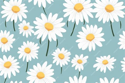 Premium Photo Daisy Flower Vector Seamless Pattern Illusration Floral