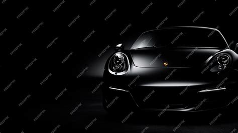 Black sports car in a dark background | Premium AI-generated image