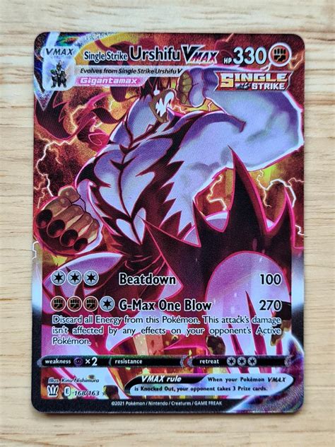 Pokemon BattleStyles SS Urshifu Vmax Alternate Art Hobbies Toys