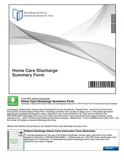 Discharge Summary Example Fill Online Printable Fillable Blank Pdffiller