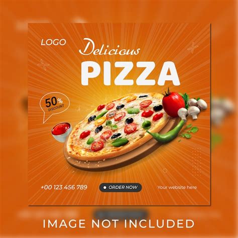 K Stliche Pizza Und Essensmen Social Media Banner Vorlage Premium