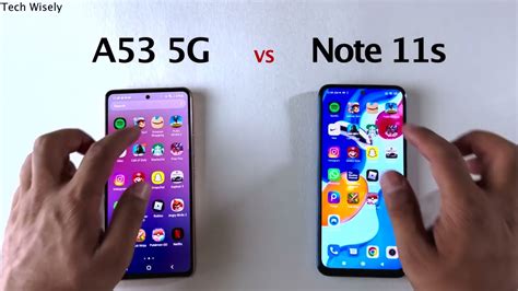 Samsung A53 5g Vs Redmi Note 11s Speed Test Youtube