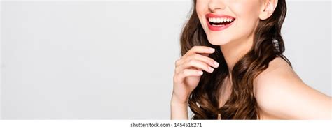 Cropped View Beautiful Nude Brunette Woman Stock Photo 1454518271 Shutterstock