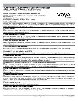 Form Voya Order Fill Online Printable Fillable Blank