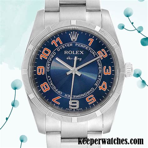 Rolex Air King Blao Masculino Rolex Calibre Mostrador Azul