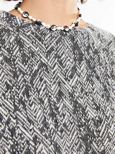 Pull En Tricot à Manches Longues Et Col Rond Pour Femmes W2G648Z8 RQN